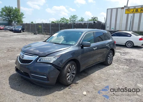 2014 Acura Mdx Technology Package z USA, uszkodzony, nr VIN 5FRYD4H45EB037428